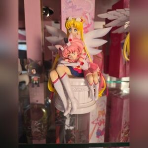 Eternal Sailor Moon And Mini Moon Sitting Figurine